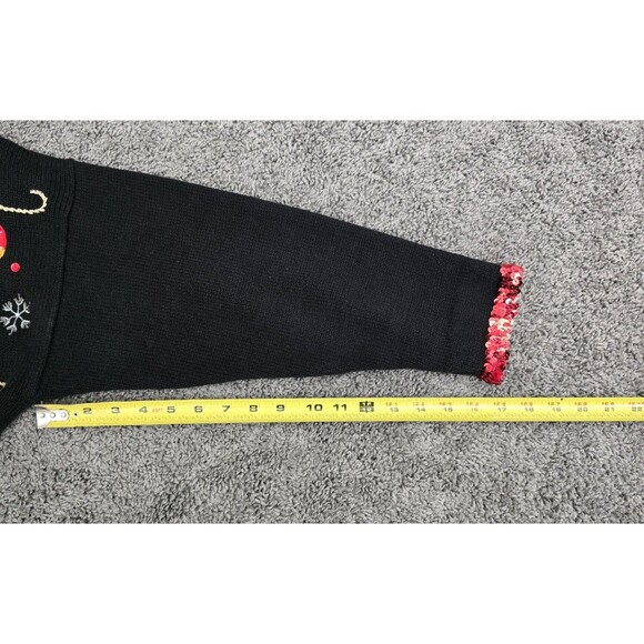 NutCracker Vintage Ugly Christmas Sweater Womens Size Medium Shoulder Pads - Picture 6 of 10